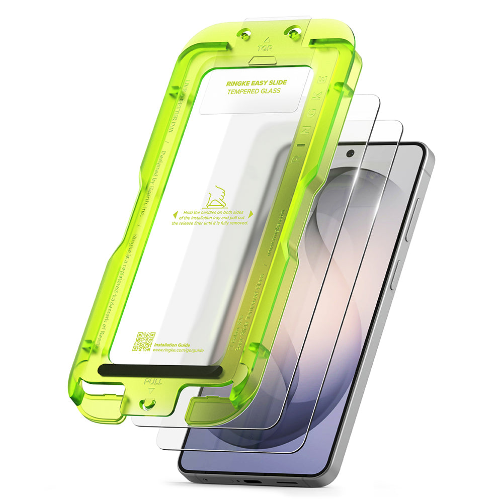 Pellicola protettiva Schermo Ringke Easy Slide per Samsung Galaxy S26 S942, Vetro Temperato, Full Glue, Set 2 pezzi