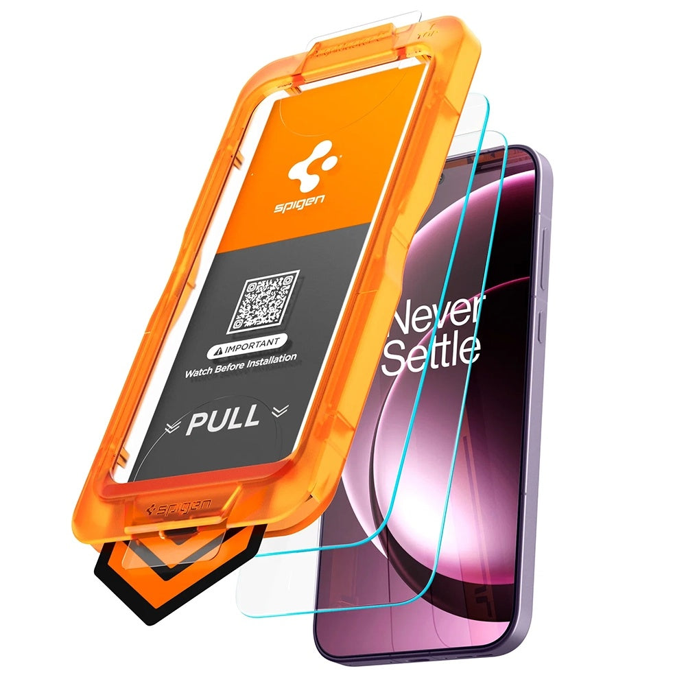 Pellicola protettiva per schermo Spigen GlastR AlignMaster S per OnePlus 15R, Vetro temperato, Full Glue, Set 2 pezzi AGL11398