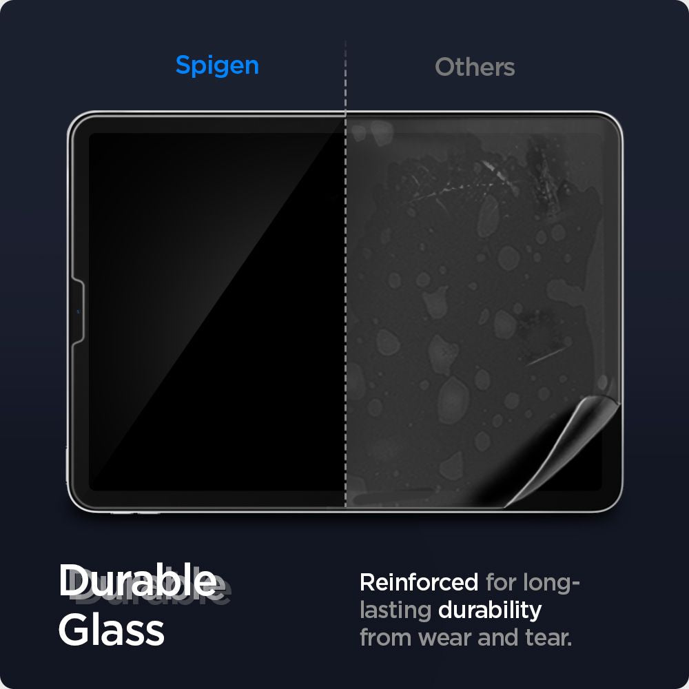 Pellicola Protettiva Schermo Spigen GlastR EZ FIT per Apple iPad Air (2022) / Pro 11 (2021) / Air (2020), Vetro Temperato, Full Glue AGL02065