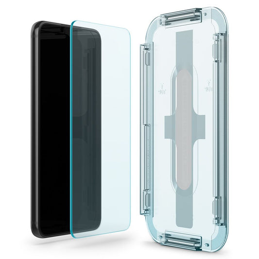 Pellicola protettiva per schermo Spigen GlastR EZ FIT per Samsung Galaxy S22 5G S901, Vetro temperato, Full Glue, Set 2 pezzi AGL04151