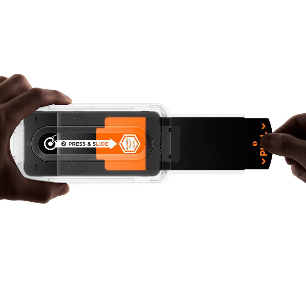 Pellicola Protettiva Schermo Spigen GlastR EZ FIT Pro HD per Samsung Galaxy S25 FE, Vetro Temperato, Full Glue AGL10203