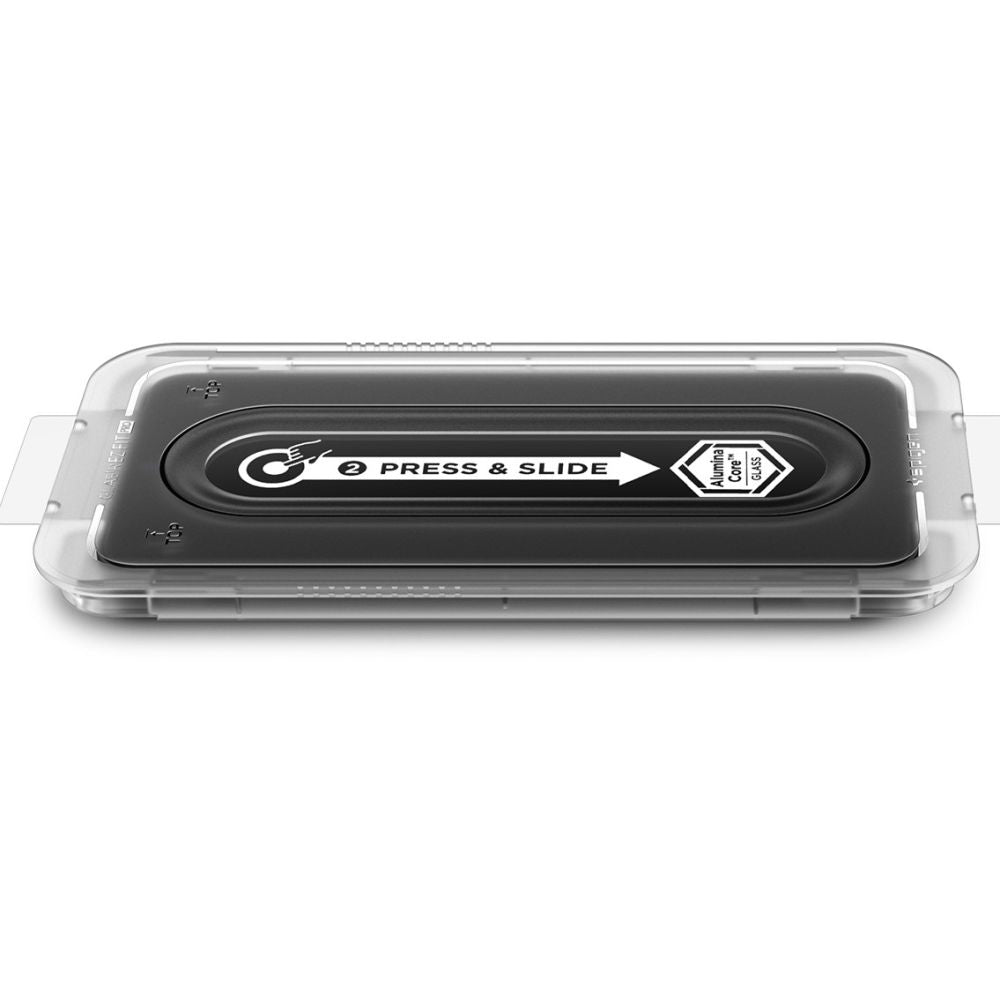 Pellicola Protettiva Schermo Spigen GlastR EZ FIT Pro HD per Samsung Galaxy S25 FE, Vetro Temperato, Full Glue AGL10203