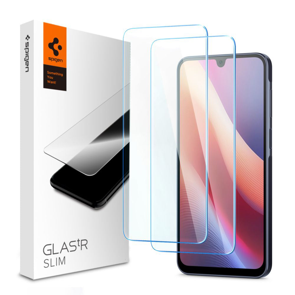 Pellicola Protettiva Schermo Spigen GlastR Slim per Samsung Galaxy A26 A266 / A16 5G A166 / A16 4G A165, Vetro Temperato, Full Glue, Set 2 pezzi