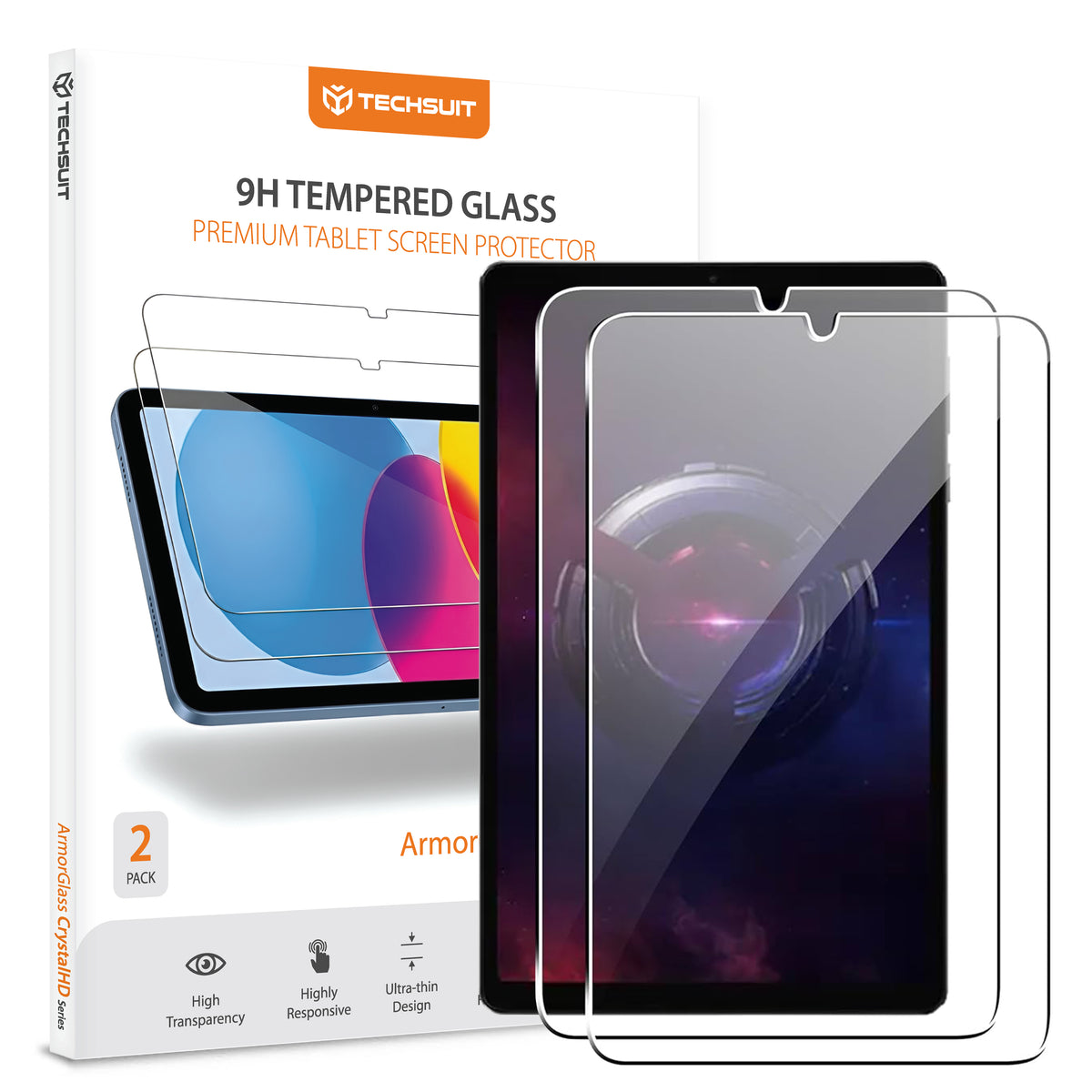Pellicola protettiva schermo Techsuit ArmorGlass CrystalHD per Lenovo Legion Y700 (2025), Vetro Temperato, Full Glue, Set 2 pezzi