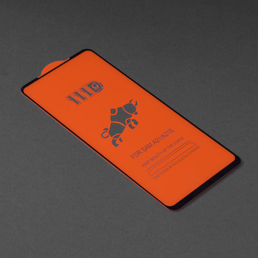 Pellicola protettiva per schermo Techsuit per Samsung Galaxy A21s A217 / A21 A215, Vetro Temperato, Full Glue, 111D, Nero