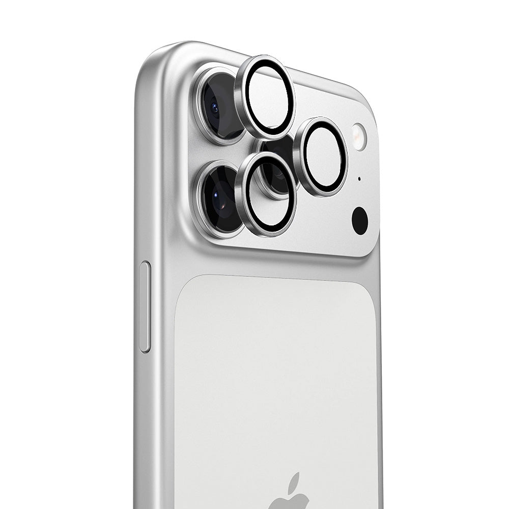Pellicola protettiva per fotocamera posteriore Torras Lensguard per Apple iPhone 17 Pro Max / 17 Pro, vetro temperato, argento