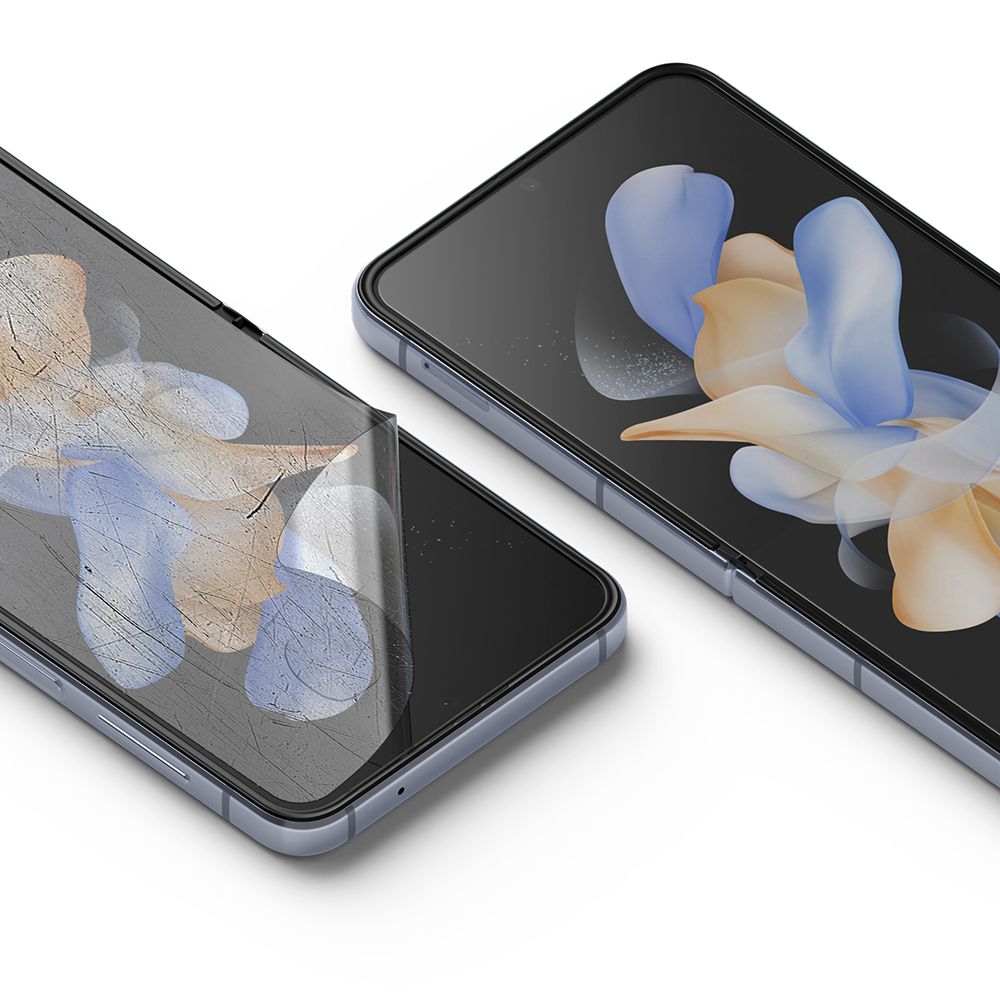 Pellicola Protettiva Interna Schermo Ringke Dual Easy per Samsung Galaxy Z Flip4 F721, Plastica, Set 2 pezzi