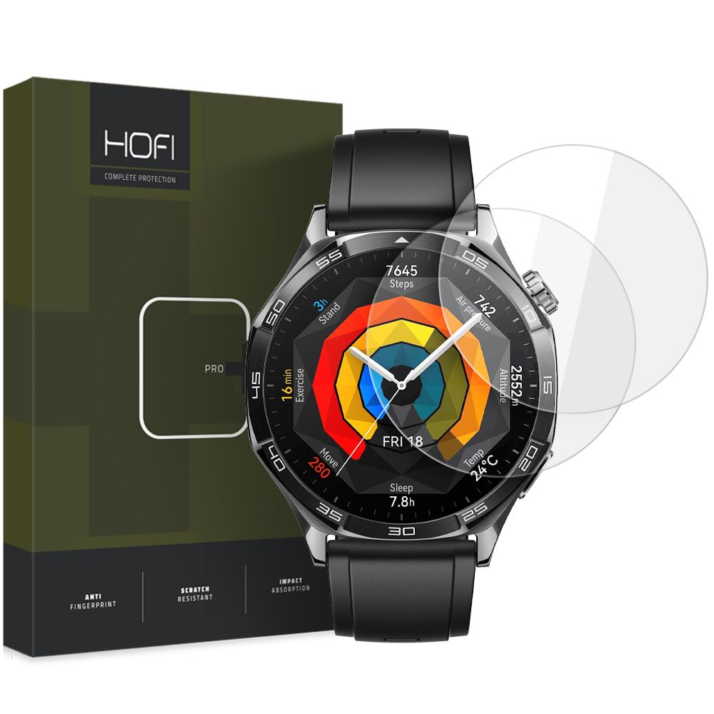 Pellicola Protettiva HOFI Glass PRO+ per Huawei Watch GT 5 46mm, Set 2 pezzi, Vetro Temperato