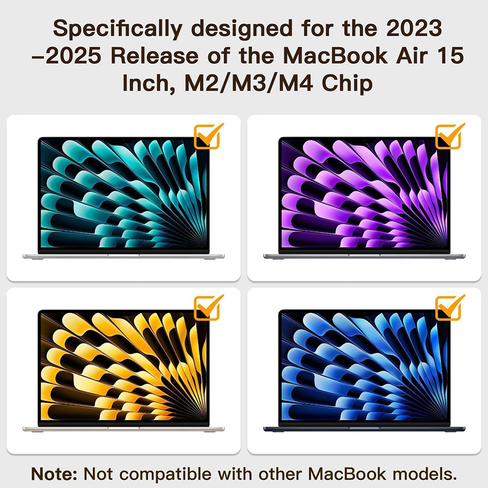 Pellicola Protettiva Schermo Opaca Anti Luce Blu Techsuit VisionProX per Apple MacBook Air M3 15 pollici (2024) / Air M2 15 pollici (2023), Plastica