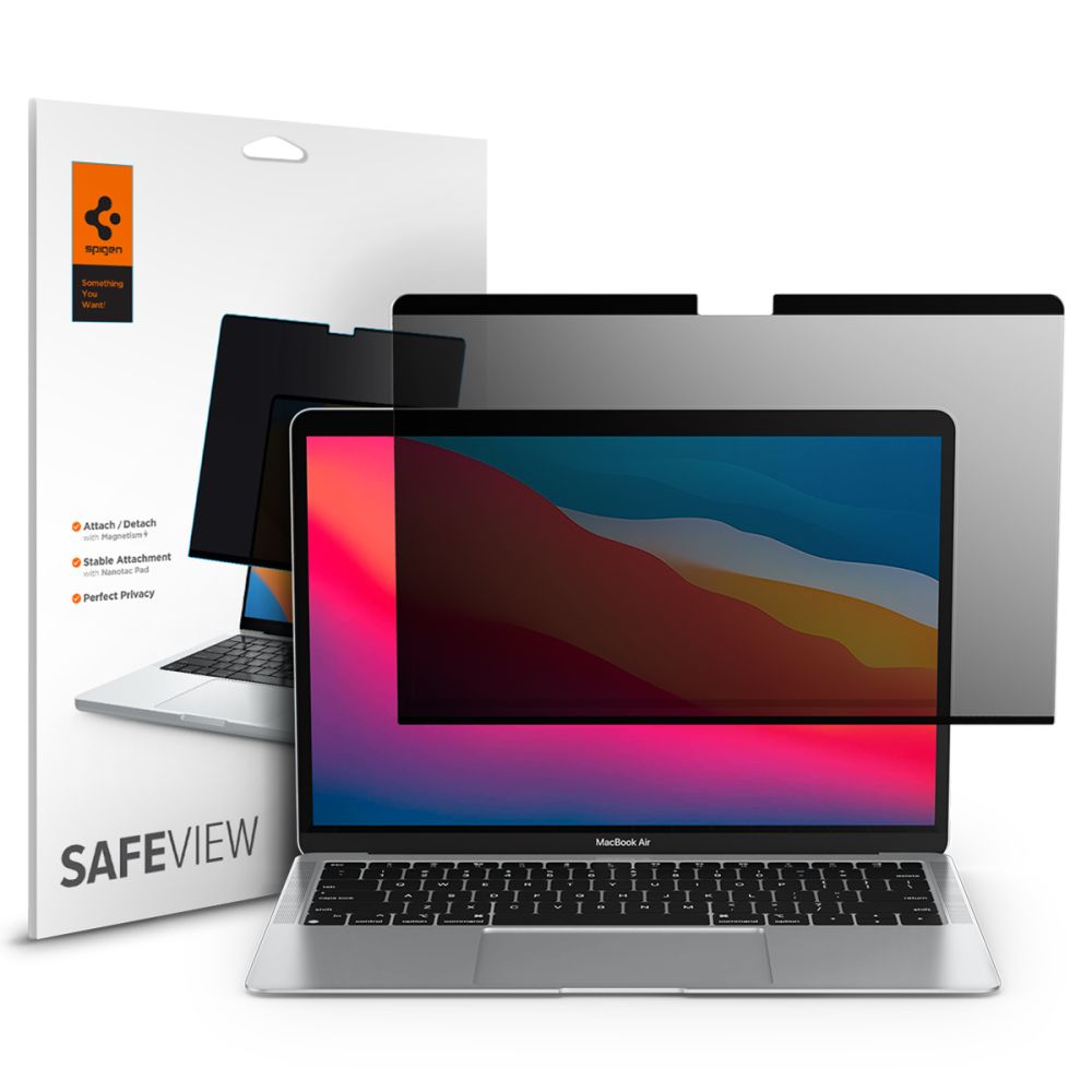 Pellicola Protettiva Privacy Spigen Safe View Magnetic per Apple MacBook Air 13 pollici (2026) / (2025) / (2024) / (2022), Plastica AFL06253