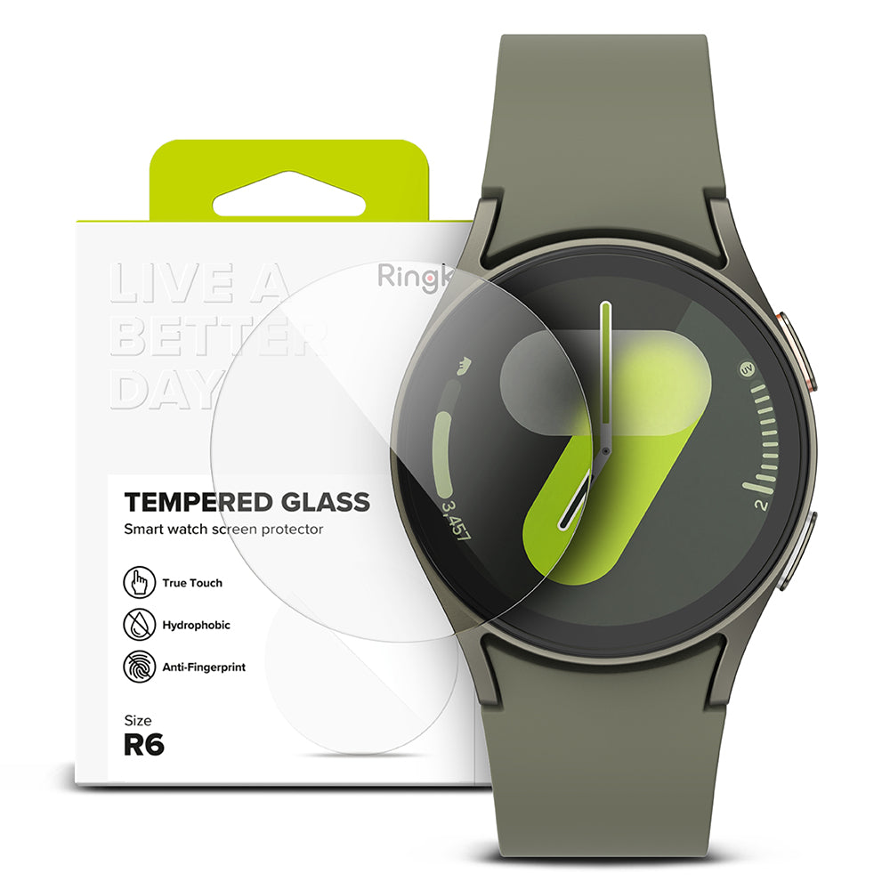 Pellicola Protettiva Ringke R6 per Samsung Galaxy Watch7 44mm, Set 4 pezzi, Vetro Temperato