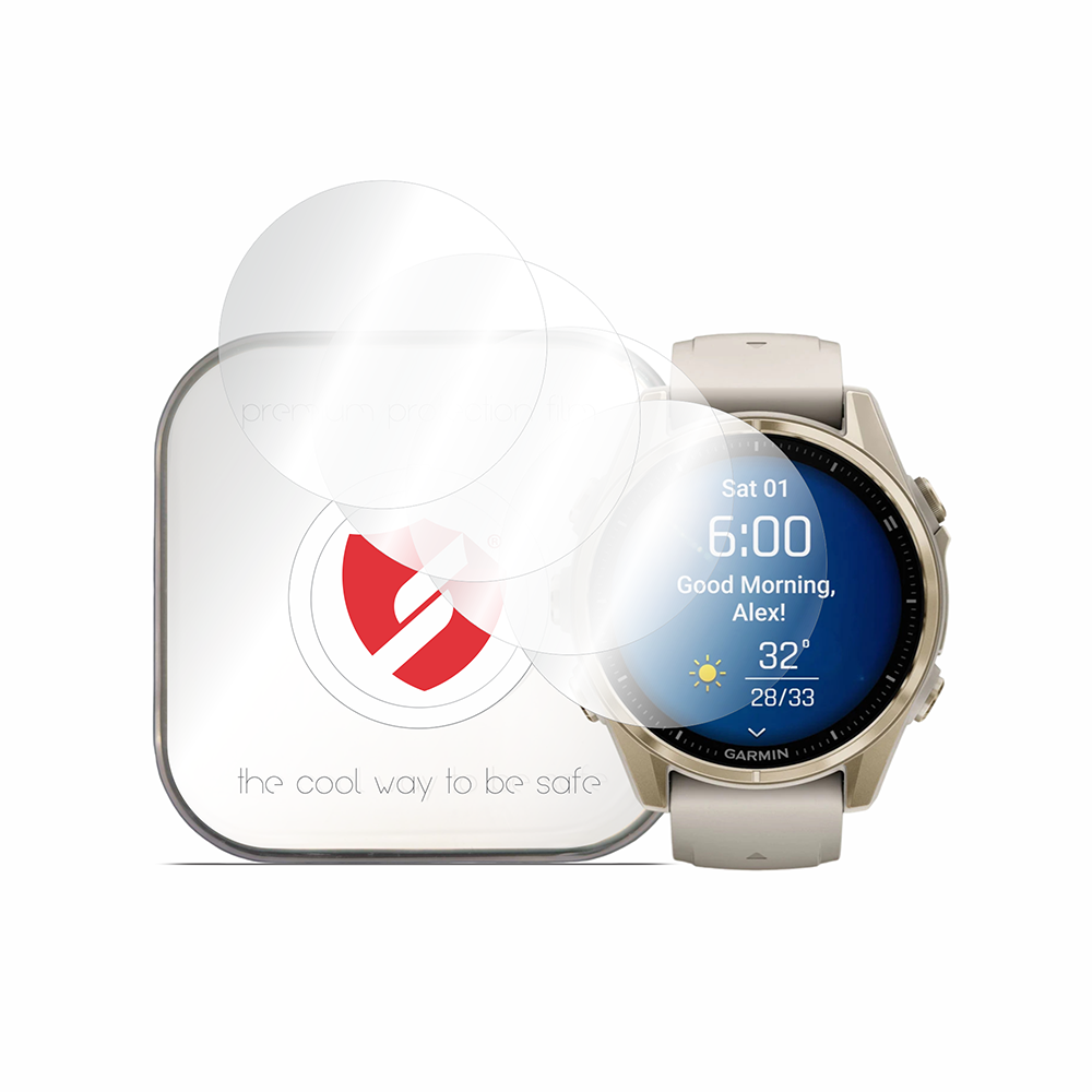 Pellicola Protettiva Smart Protection Premium Classic per Garmin Fenix 8 43mm, Set da 4 pezzi, Plastica