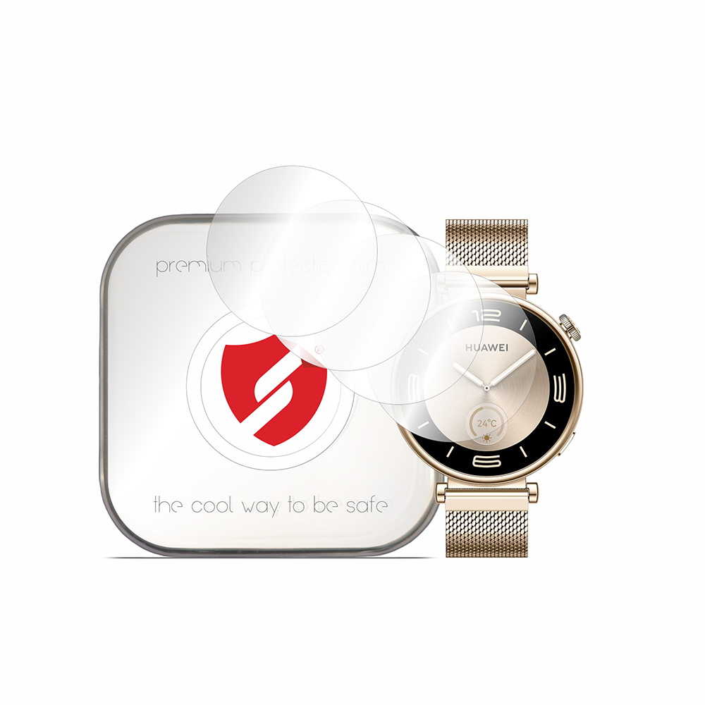 Pellicola Protettiva Smart Protection Premium Classic per Huawei Watch GT 4 41mm, Set da 4 pezzi, Plastica