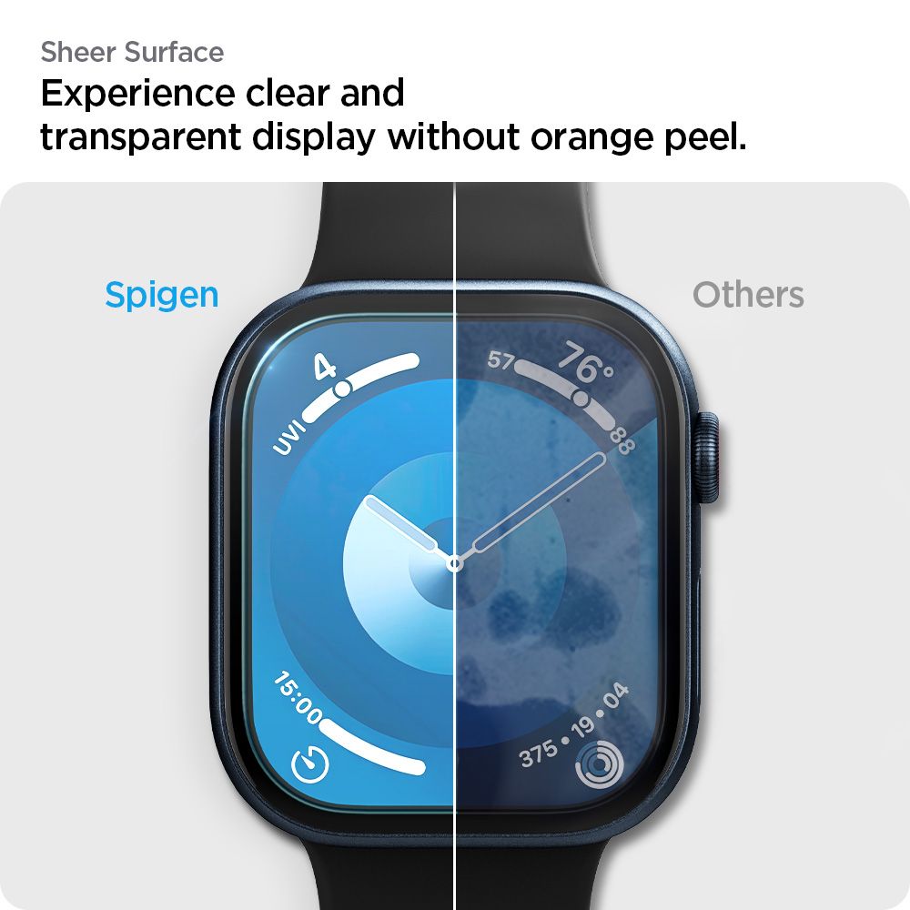 Spigen Elite Shield EZ FIT per Apple Watch serie 46mm, Set 2 pezzi, plastica AFL08579