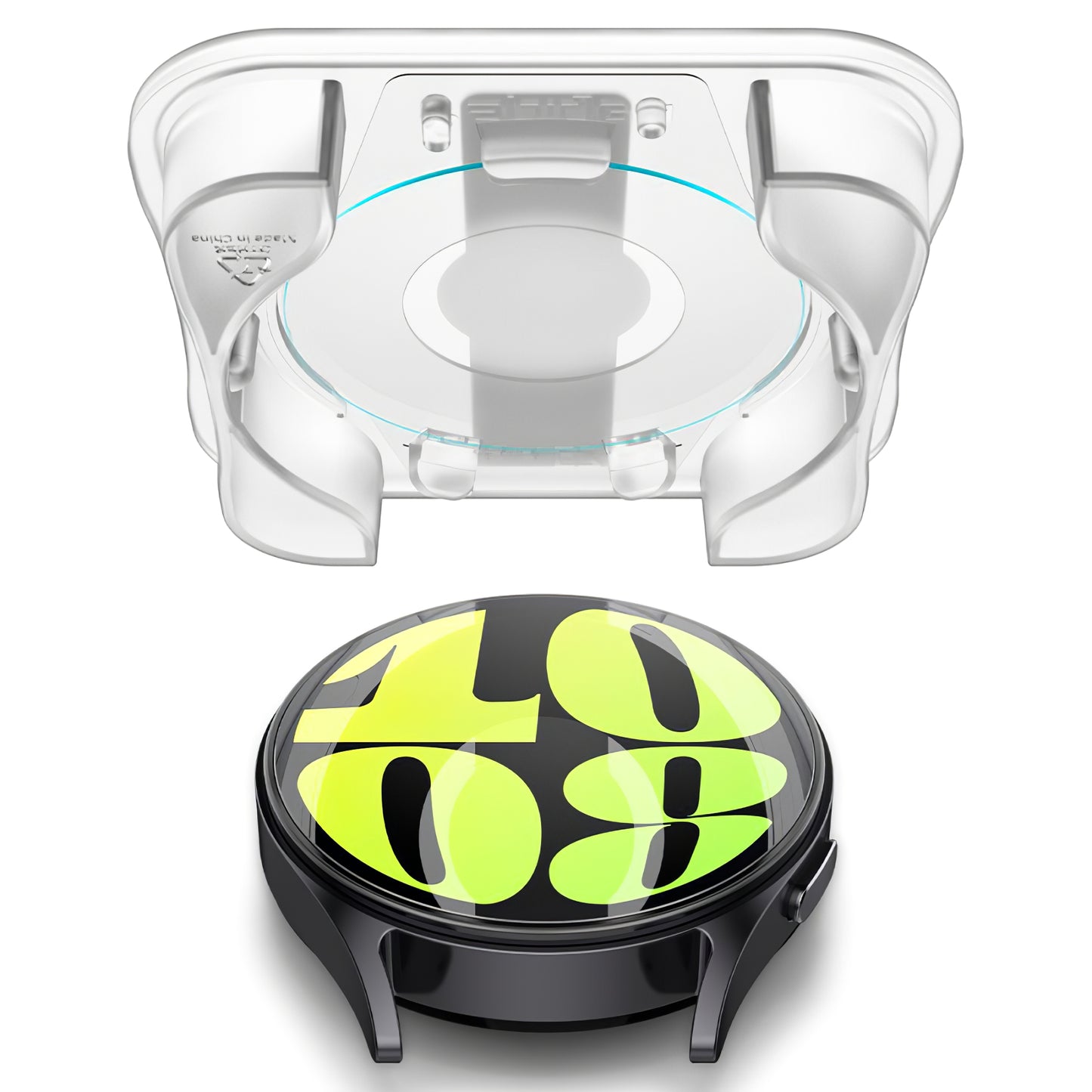 Spigen GlastR EZ FIT Screen Protector for Samsung Galaxy Watch7 / Watch6 / Watch5 / Watch4 44mm Series, Set of 2 Pieces, Tempered Glass AGL08493