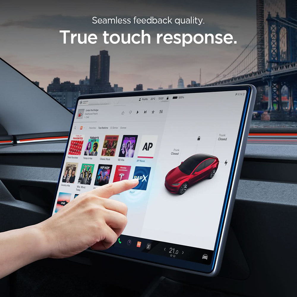 Pellicola Protettiva Spigen GlastR EZ FIT per Navigazione Tesla Y (2026 / 2025) / 3 (2026 / 2025 / 2024), Vetro Temperato AGL10654