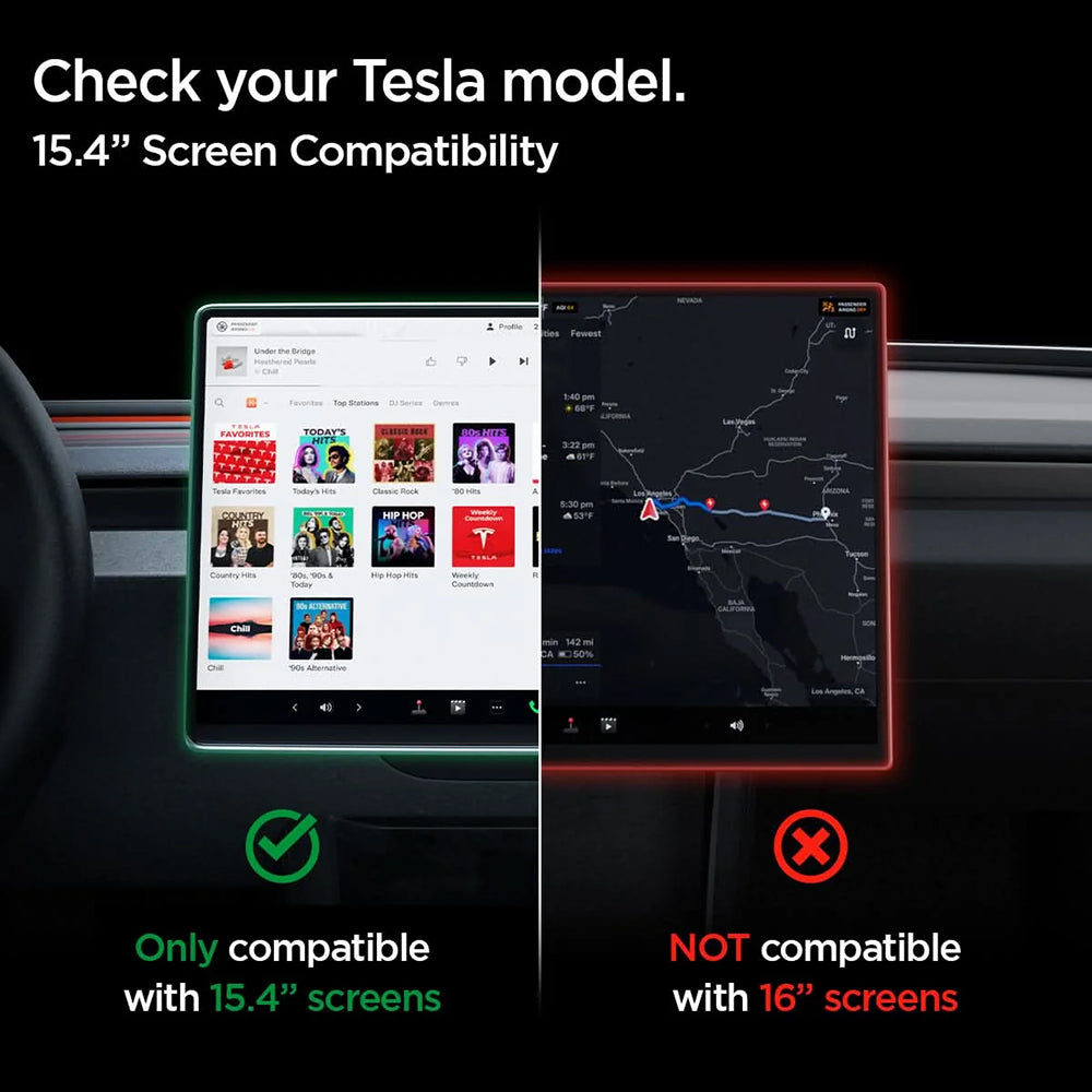 Pellicola Protettiva Spigen GlastR EZ FIT per Navigazione Tesla Y (2026 / 2025) / 3 (2026 / 2025 / 2024), Vetro Temperato AGL10654