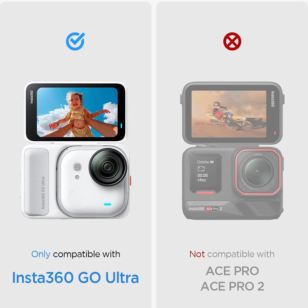 Pellicola Protettiva Schermo Spigen GlastR Slim per Insta360 Go Ultra, Vetro Temperato, Set 2 pezzi AGL11171