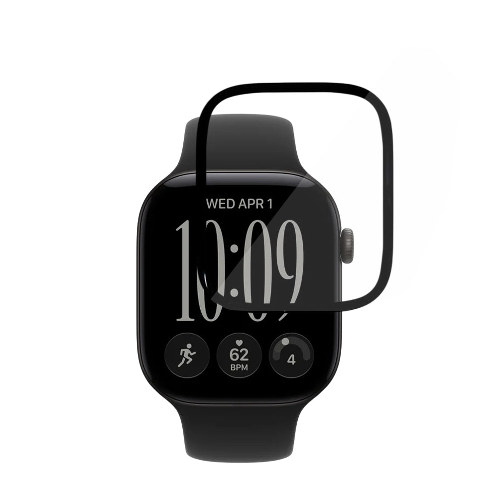 Pellicola Protettiva Techsuit Nano Flex per Apple Watch Series 12 46mm, Set 2 pezzi, Plastica, Nera