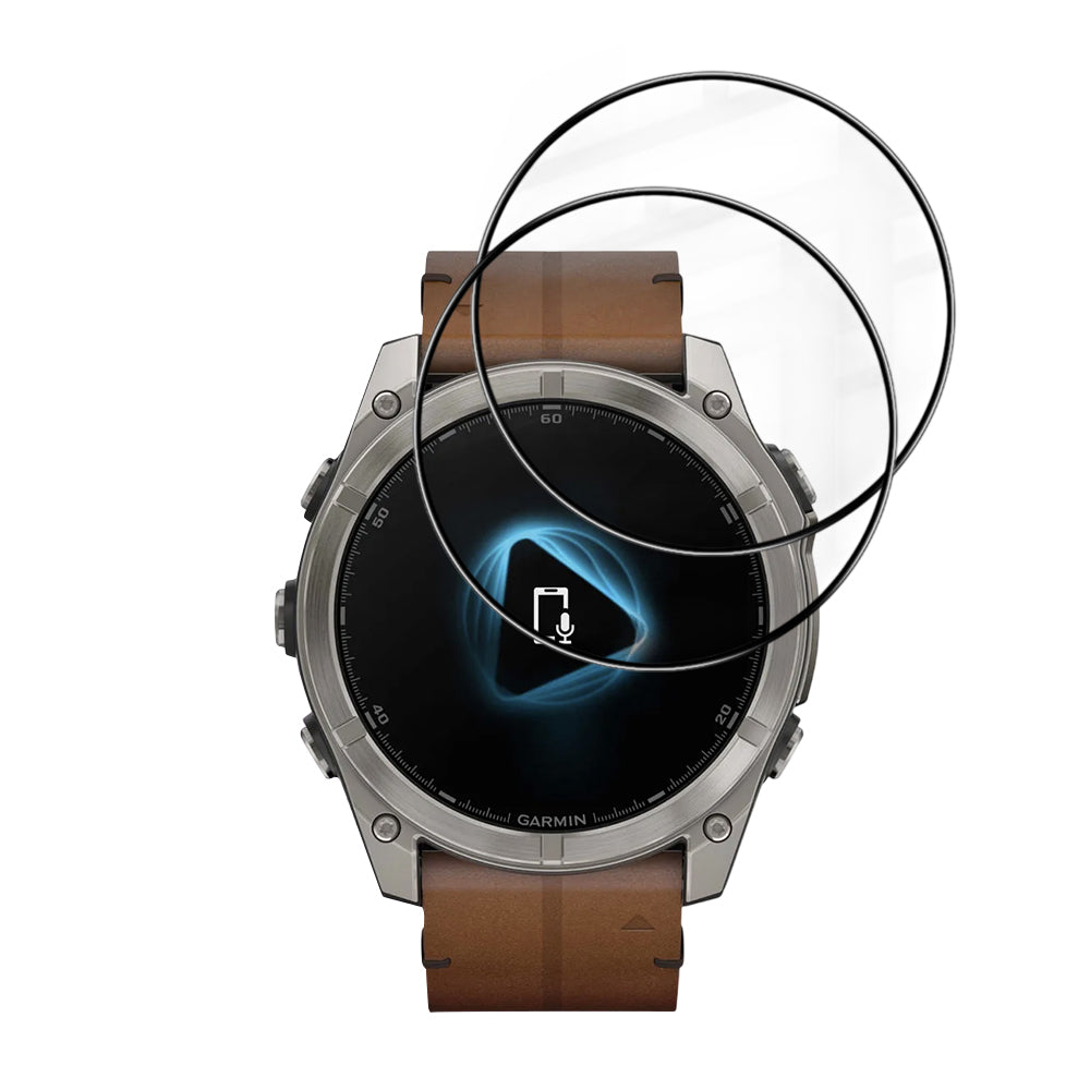 Pellicola Protettiva Techsuit Nano Flex per Garmin Fenix 8 Pro 51mm / 8 51mm, Set 2 pezzi, Plastica, Nera