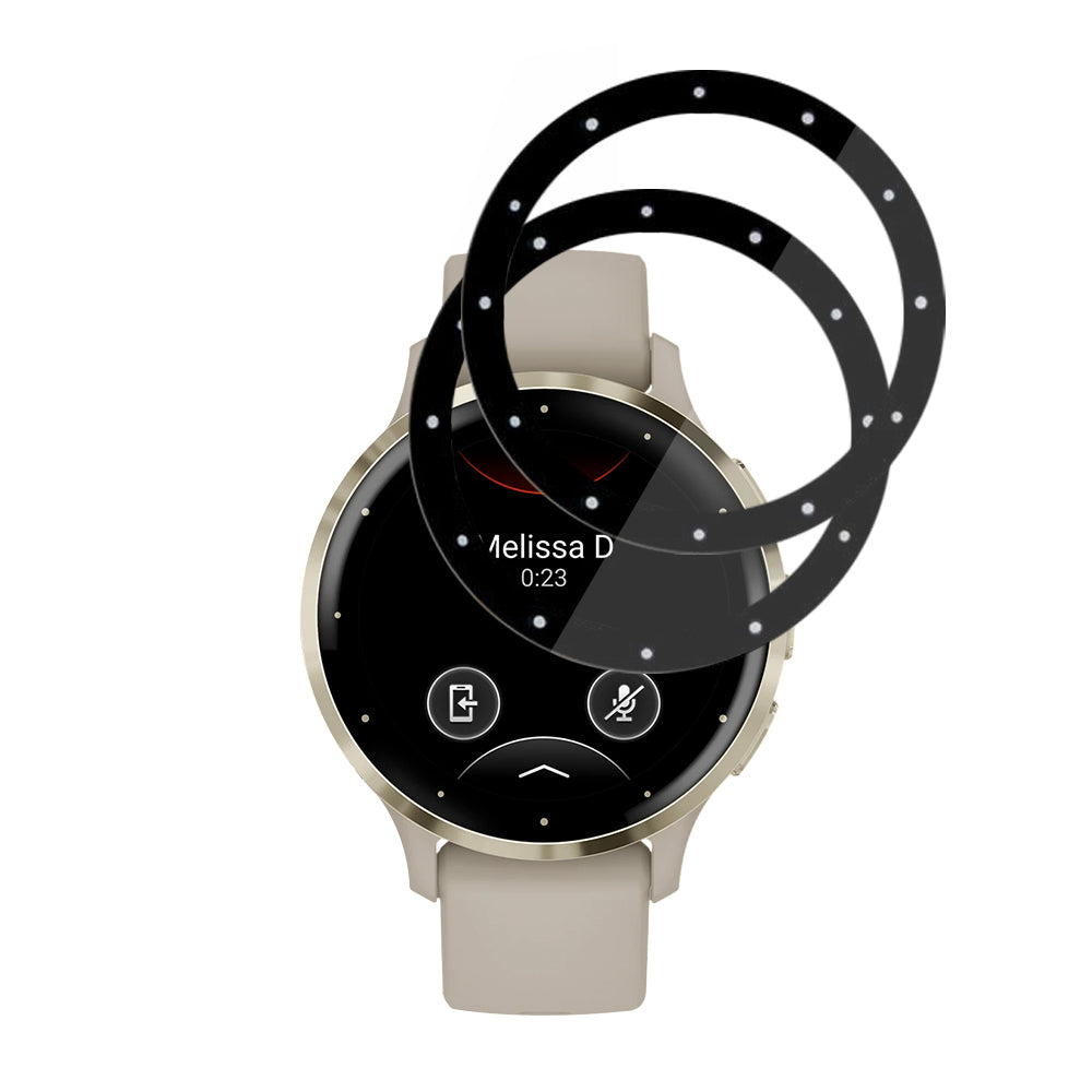 Pellicola Protettiva Techsuit Nano Flex per Garmin Venu 3S, Set 2 pezzi, Plastica, Nera