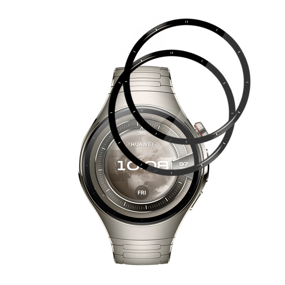 Pellicola Protettiva Techsuit Nano Flex per Huawei Watch 5 46mm, Set 2 pezzi, Plastica, Nera