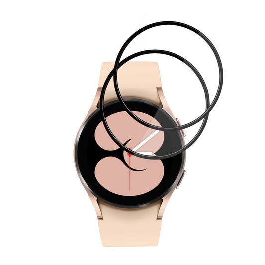 Pellicola Protettiva Techsuit Nano Flex per Samsung Galaxy Watch4 40mm, Set 2 pezzi, Plastica, Nera