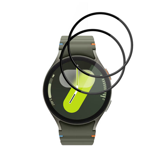 Pellicola Protettiva Techsuit Nano Flex per Samsung Galaxy Watch7 44mm, Set 2 pezzi, Plastica, Nera