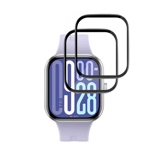 Pellicola Protettiva Techsuit Nano Flex per Xiaomi Redmi Watch 5, Set 2 pezzi, Plastica, Nera