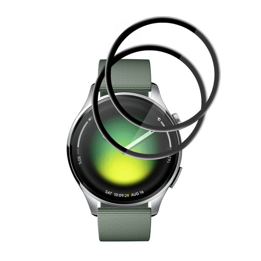 Pellicola Protettiva Techsuit Nano Flex per Xiaomi Watch 5, Set 2 pezzi, Plastica, Nera