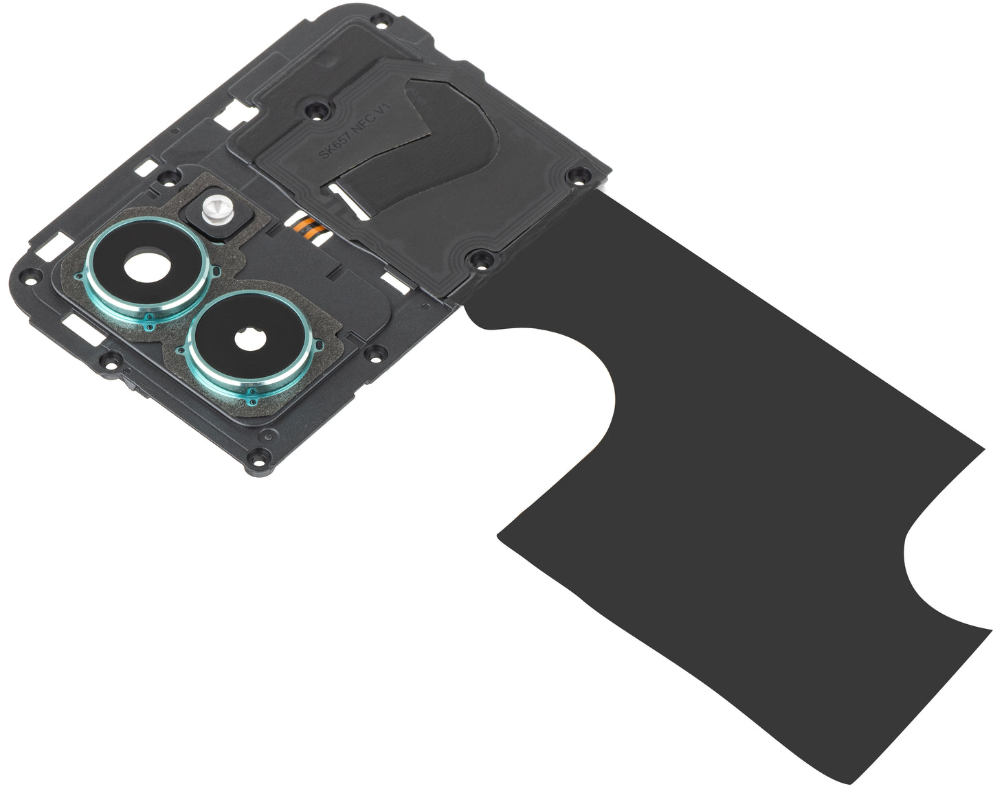 Vetro Fotocamera Posteriore - Flash - Cornice Interna - Antenna NFC HMD Pulse Pro, con Cornice, Verde (Glacier Green), Service Pack 286954437