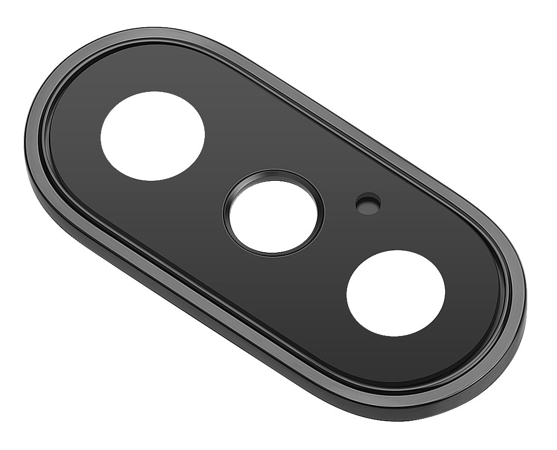 Vetro Fotocamera Posteriore Apple iPhone X, con Cornice, Nero