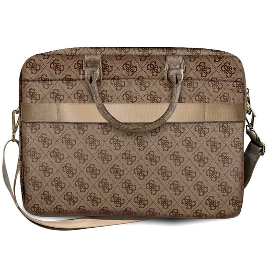 Borsa Guess 4G Metal Logo per Laptop 15inch - 16inch, Marrone