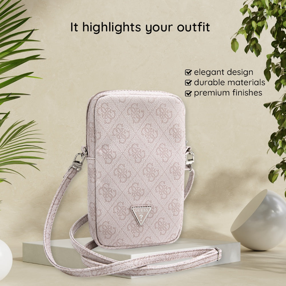 Borsa Universale per Telefono, Guess, Triangle 4G, Rosa