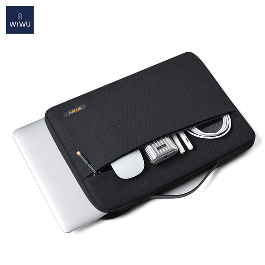 WiWu Pilot Sleeve Borsa per laptop da 13 pollici, nero