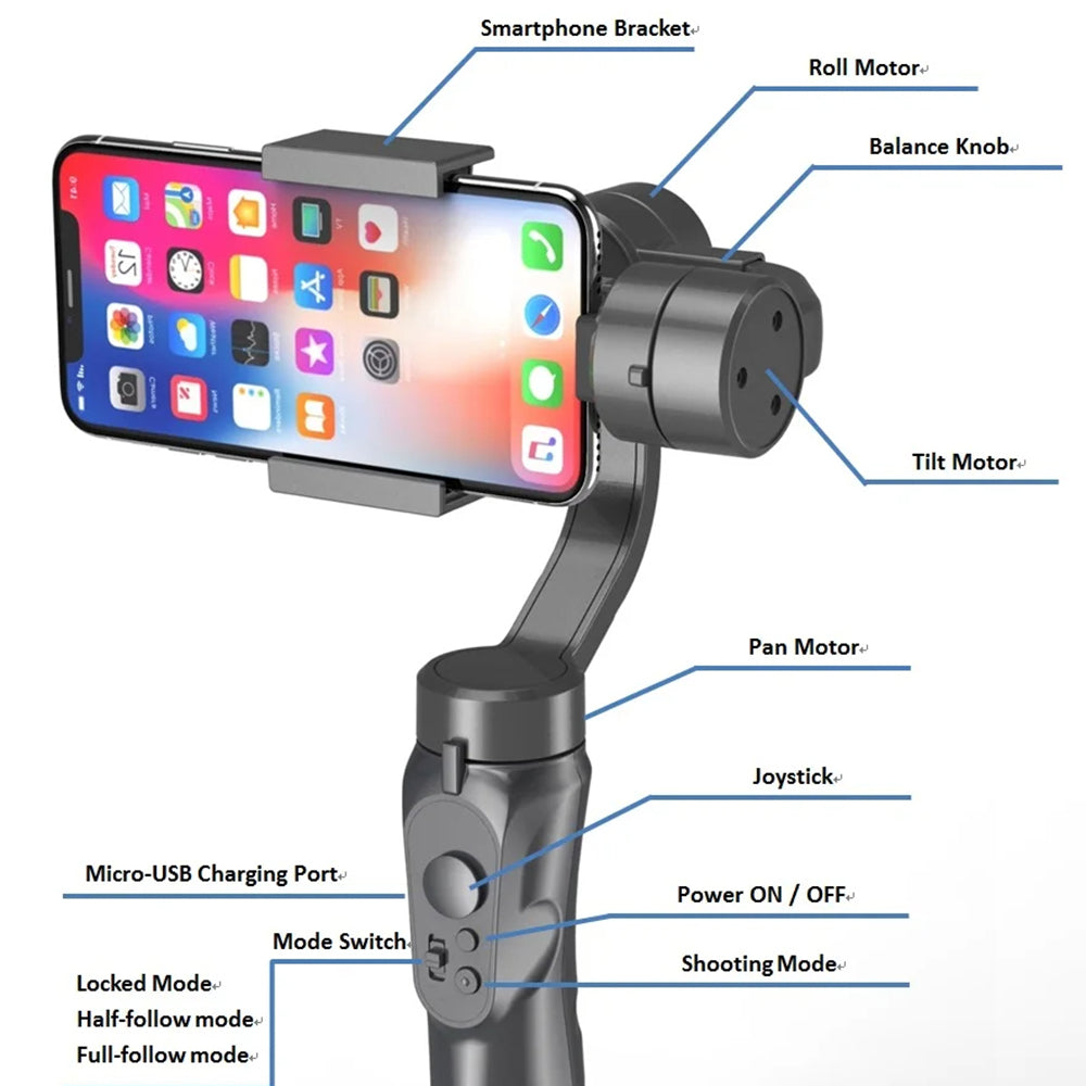 Gimbal Stabilizer Techsuit H4, Black
