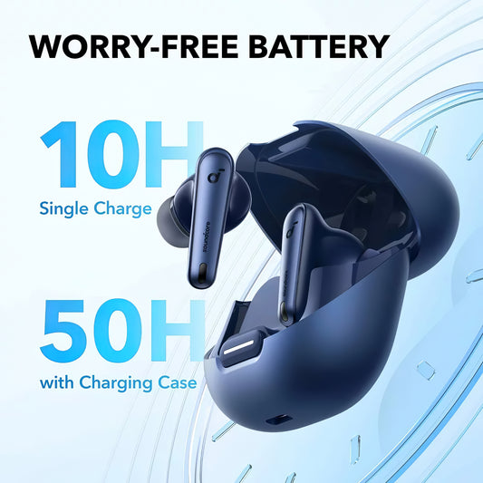 Vivavoce Bluetooth Anker SoundCore Liberty 4 NC, TWS, ANC, MultiPoint, blu A3947G31