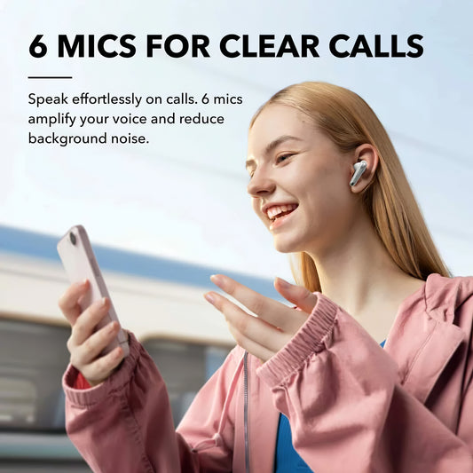 Vivavoce Bluetooth Anker SoundCore Liberty 4 NC, TWS, ANC, MultiPoint, Bianco A3947G21
