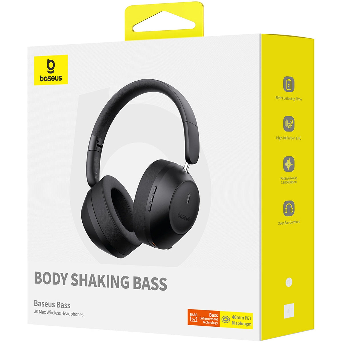 Auricolare Bluetooth Baseus Bass 30 Max, A2DP, Nero A00070700121-00
