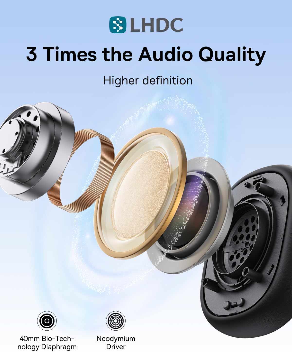 Auricolare Bluetooth Baseus Bowie H1i, A2DP, ANC, Nero A00050402113-00