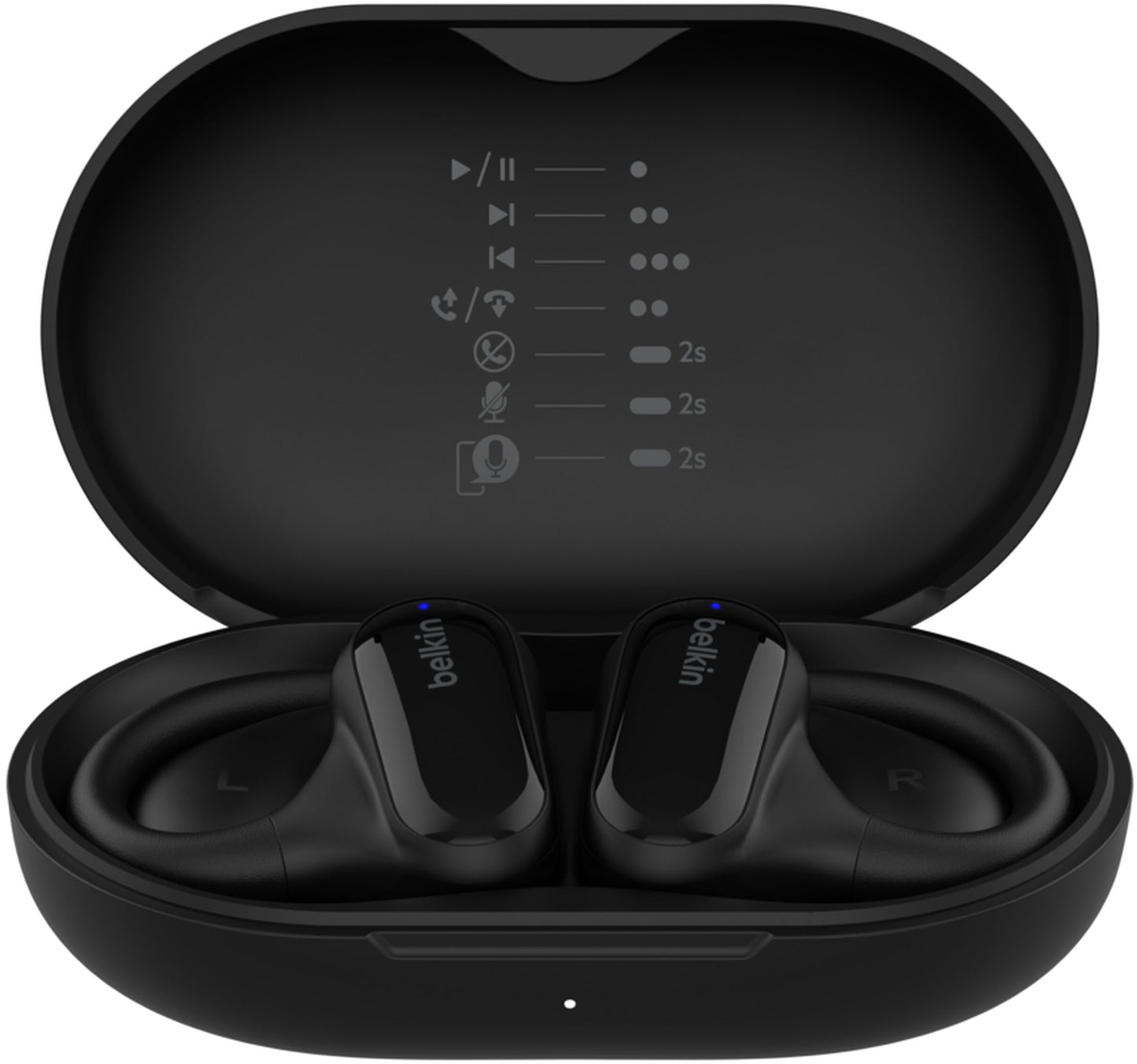 Auricolari Bluetooth Belkin SoundForm ClearFit, TWS, Multipoint, Nero AUC013ctBK