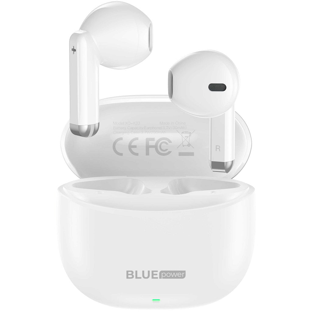 Auricolare Bluetooth Blue Power BPX33, TWS, Bianco