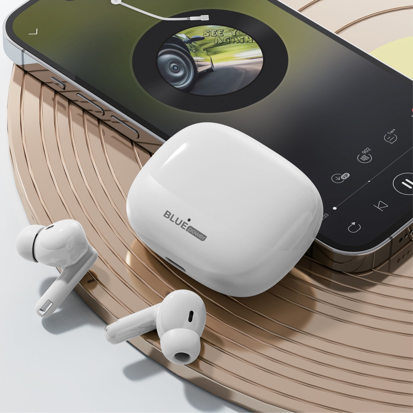 Vivavoce Bluetooth Blue Power BPX34, TWS, Bianco