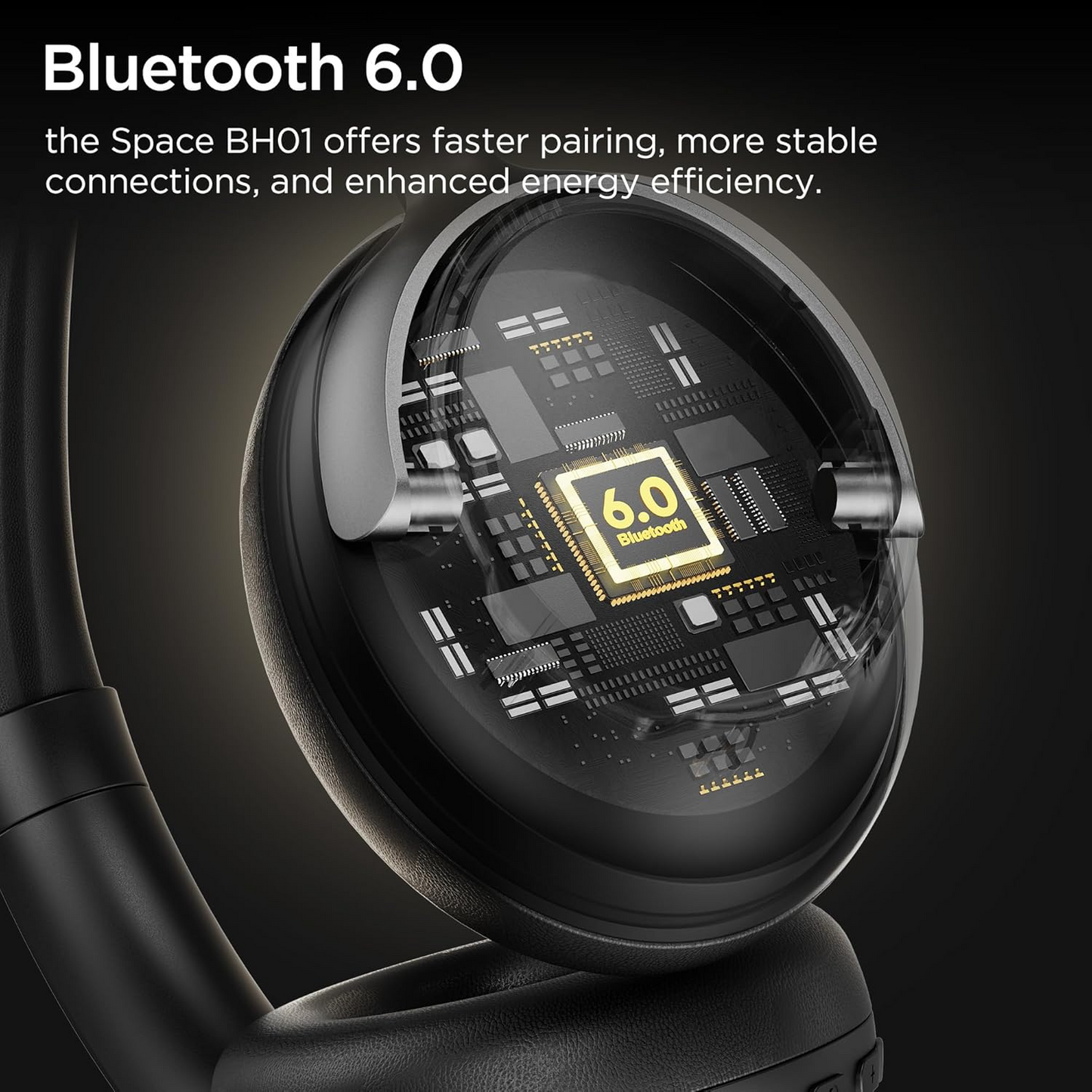 Auricolare Bluetooth Bugani Space BH01, MultiPoint, A2DP, ANC, Nero