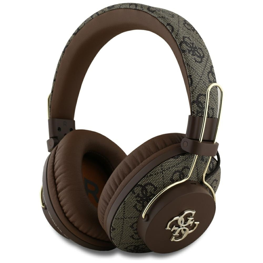 Auricolare Bluetooth Guess 4G con Logo Metallico, A2DP, Marrone