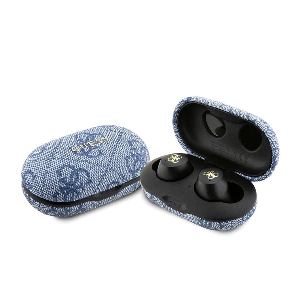 Auricolari Bluetooth Guess 4G Metal, TWS, Blu