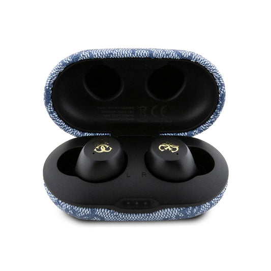 Auricolari Bluetooth Guess 4G Metal, TWS, Blu