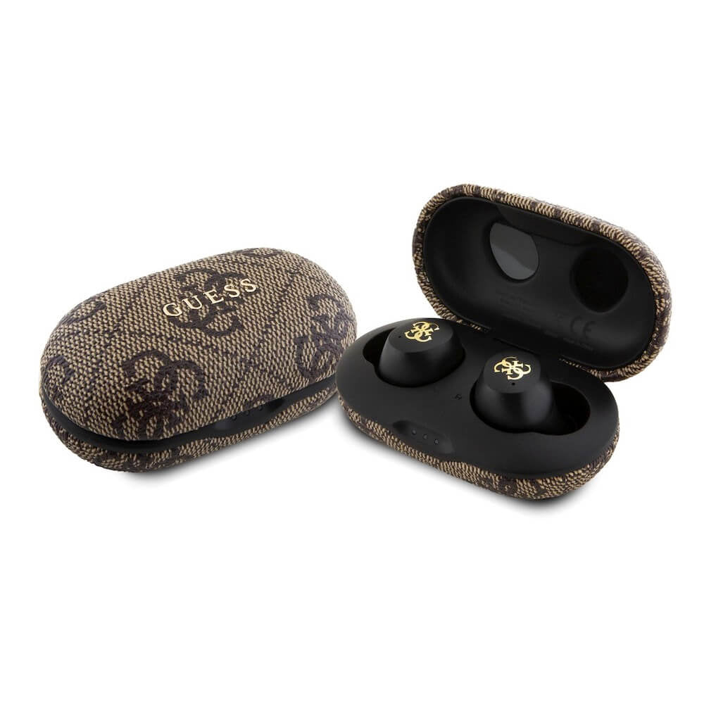 Auricolari Bluetooth Guess 4G Metal, TWS, Marrone