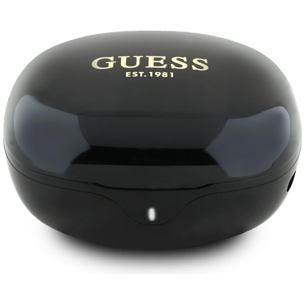 Auricolare Bluetooth Guess Flat Classic Logo Electroplated, TWS, Nero