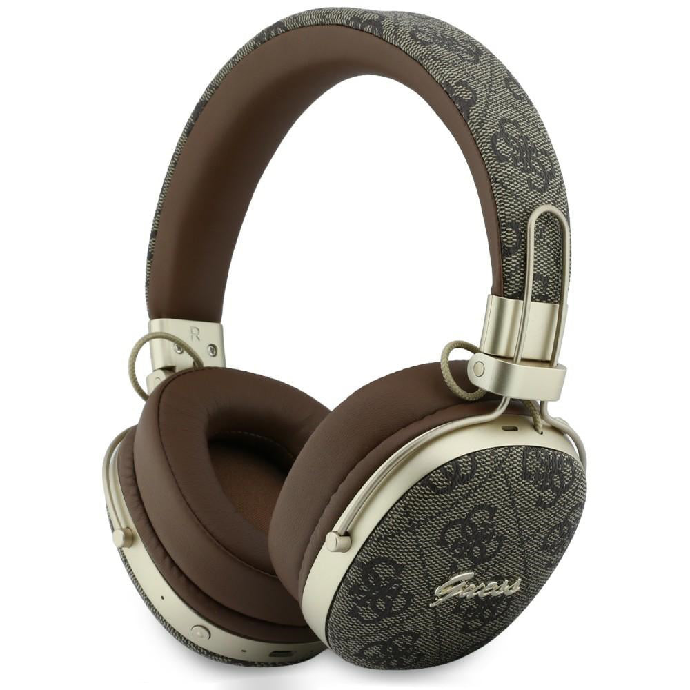 Auricolari Bluetooth Guess Metal 4G Script Logo, A2DP, Marrone